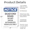 Signmission Dead End Road Do Not Enter Authorized OSHA Notice Sign, Plastic, 7in W x 10in L, 2PK OS-2PACK-NS-P-710-V-10946 - alternate 3